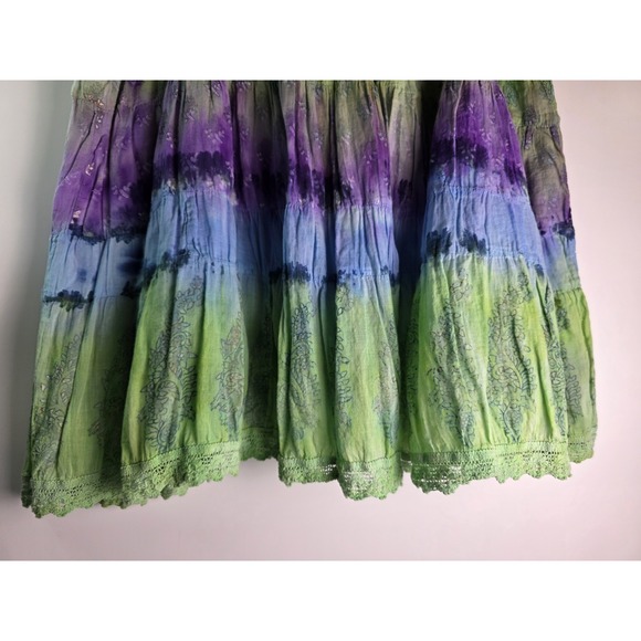 Women's Dressbarn Size S High Waisted Tie-Dye Boho Stretchy Skirt - Picture 3 of 8
